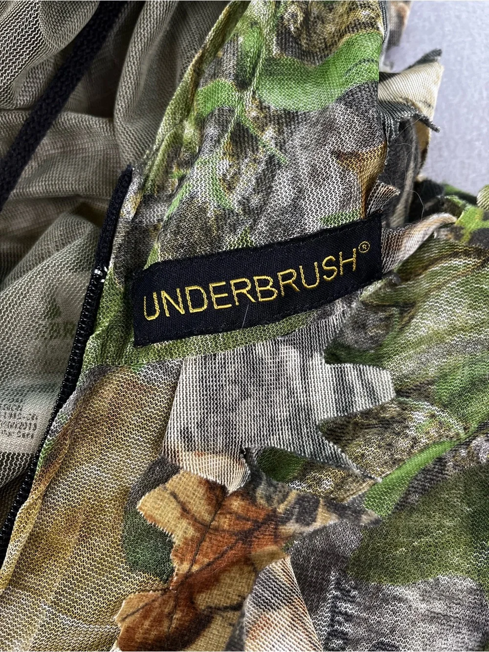 Mossy Oak Ghillie Suit Mens Small Medium Underbrus Full Zip Hoodie Hunting